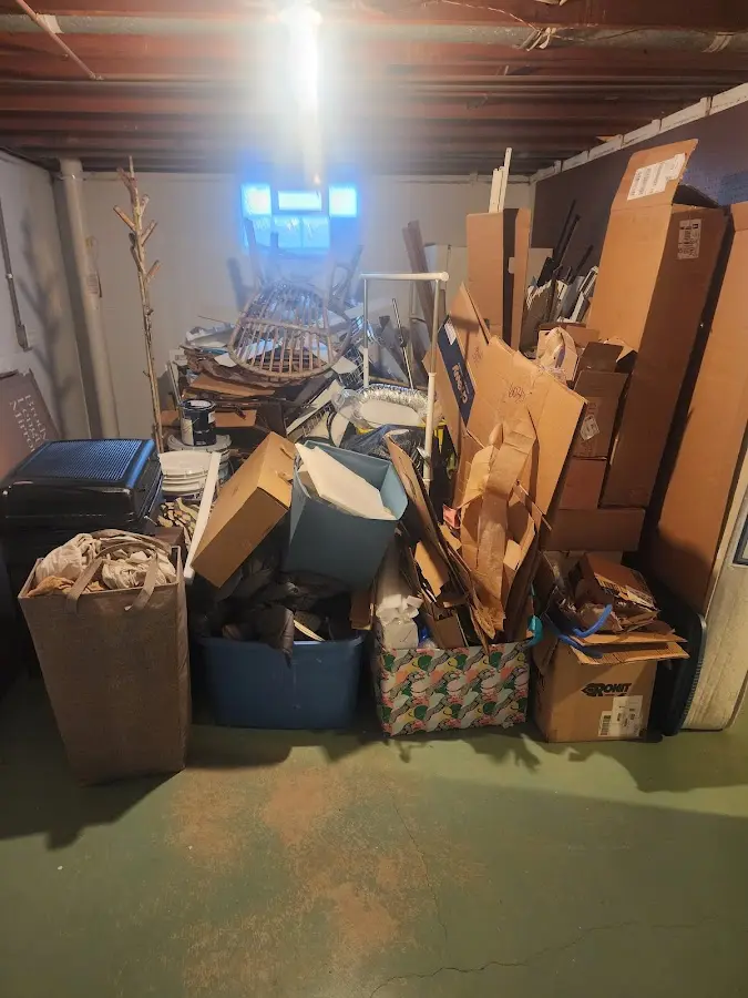 Roll-off dumpster container at job site for 8 Yard Dumpster Rental in Jacksonville